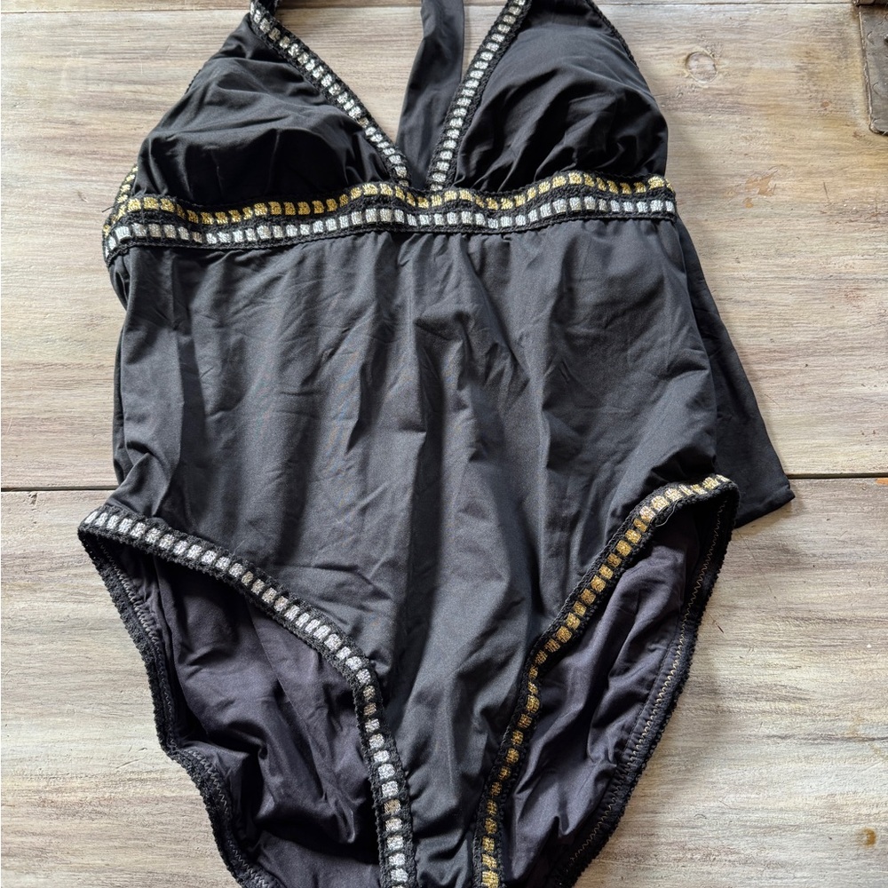 LaBlanca Black and Gold One Piece 14